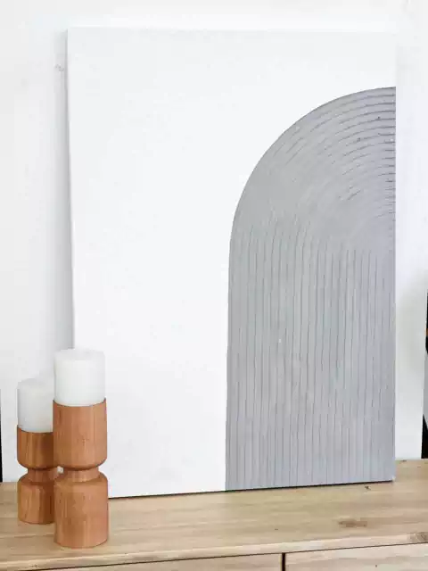 CUADRO TEXTURADO CHANDRA I 50X70 CEMENTO