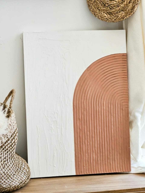 CUADRO TEXTURADO CHANDRA I 50X70 LADRILLO