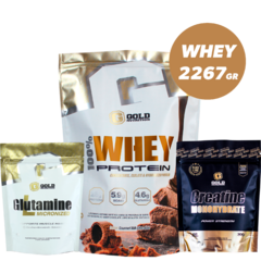 Combo Crecimiento Muscular #4 Whey Protein 5lb + Glutamina + Creatina