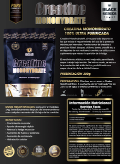 Creatina Monohydrate 300grs - Gold Nutrition - OFF SUPLEMENTOS MICROCENTRO