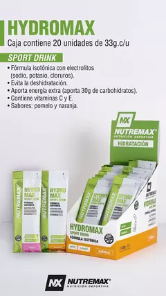 Imagen de Hydromax Sport Drink Caja x 20 unidades - Nutremax