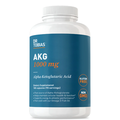 AKG Alpha Ketoglutaric Acid 1000mg 180caps - Dr Tobias