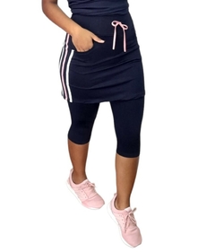 Saia Reta Calça Corsario cor Marinho Danny Plus Size Fitness na internet