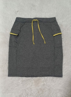 Short Saia Reta Cinza Agnes Plus Size Fitness Evangélica na internet