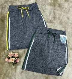 Short Saia Reta cor Cinza Debora - Leidi LookFit