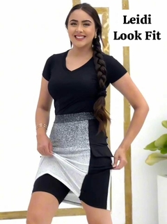 Saia Short Reta Estampada Rosaria Fitness Evangélica