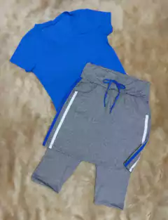 Imagem do Saia Reta Calça Corsário Cinza Danny Fitness Evangélica