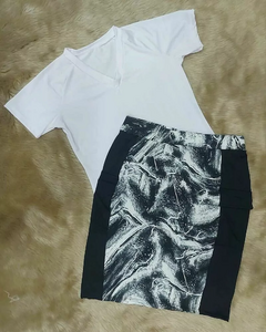 Saia Short Reta Estampada Regiane Fitness Evangelica