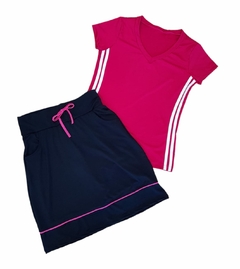 Short Saia Reta cor Marinho Priscila Fitness Evangelica - comprar online
