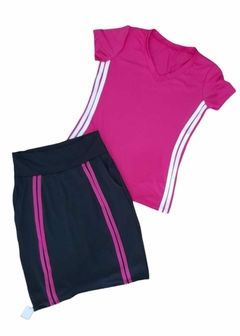 Short Saia Reta cor Preta Edvania Fitness Evangelica
