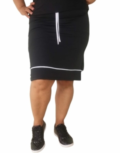 Short Saia Reta cor Preta Priscila Fitness Evangelica - Leidi LookFit