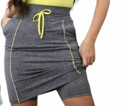 Short Saia Reta Cinza Anelice Plus Size Fitness Evangelica na internet
