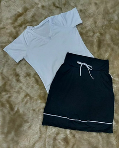 Short Saia Reta cor Preta Priscila Fitness Evangelica na internet