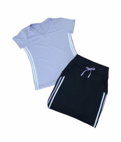 Short Saia Reta tecido Preto Daniela Fitness Evangelica - comprar online