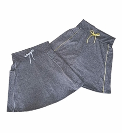 Short Saia Evasê tecido Cinza Ariane Fitness Evangélica - comprar online