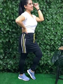 Saia Reta Calça Comprida cor Preta Beatriz Fitness Evangélica na internet