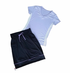 Short Saia Reta cor Preta Priscila Fitness Evangelica - loja online