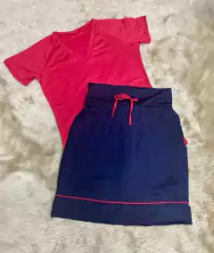 Short Saia Reta Marinho Priscila Plus Size Fitness Evangelica na internet
