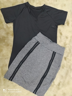 Short Saia Reta cor Cinza Edvania Plus Size Fitness Evangélica - comprar online