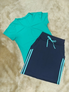 Short Saia Reta cor Marinho Pilar Fitness Evangélica - comprar online