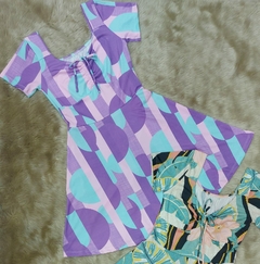 Vestido Short Praiano Albina Moda Praia Evangélica