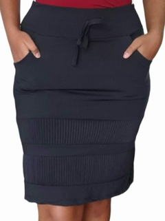 Short Saia Reta cor Preta Dafne Fitness Evangélica