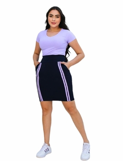 Short Saia Reta cor Preta Edvania Fitness Evangelica - Leidi LookFit