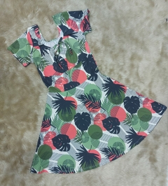 Vestido Short Praiano estampado Josiele Moda Praia Evangélica