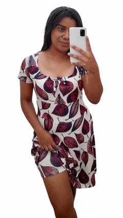 Vestido Short Praiano estampado Suzana Praia Fitness
