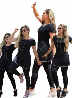 Macacão Fitness Preto com Bolsos Edileusa Fitness Evangelica - comprar online