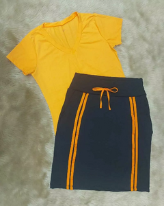 Short Saia Reta cor Preta Edvania Fitness Evangelica - comprar online