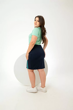 Imagem do Short Saia Reta cor Preta Edvania Fitness Evangelica