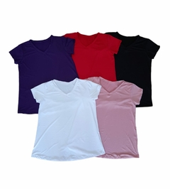 Blusa manga Curta gola V Bibi Plus Size - loja online