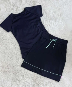Short Saia Reta Marinho Priscila Plus Size Fitness Evangelica - loja online