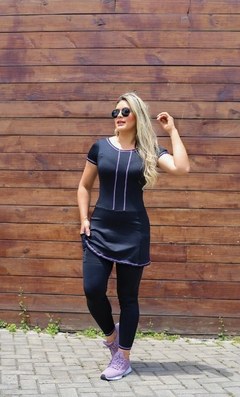 Macacão Fitness Preto com Bolsos Edileusa Fitness Evangelica - loja online