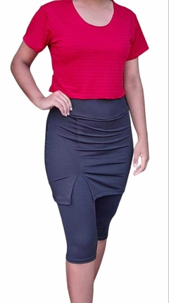 Blusa dryfit Cropped manga curta gola Redonda Carlota - Leidi LookFit