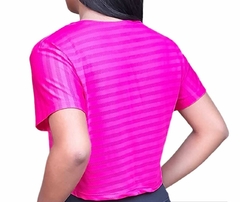 Blusa dryfit Cropped manga curta gola Redonda Carlota na internet