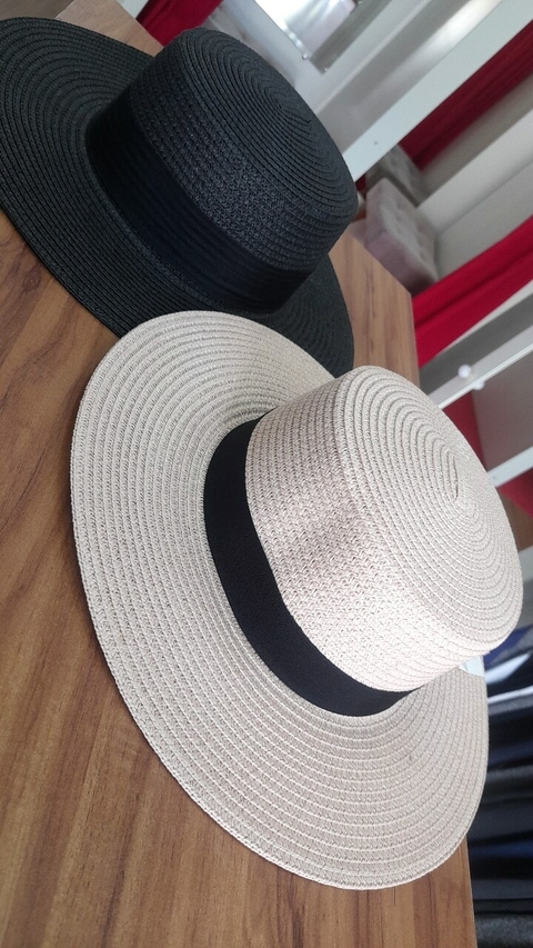 Chapéu de Praia Modelo Paris com Faixa e Aba 8cm