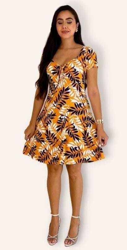 Vestido Short Praiano estampado Cleide - comprar online