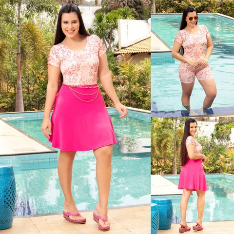 Conjunto Piscina Cloe Maiô Short Moda Praia