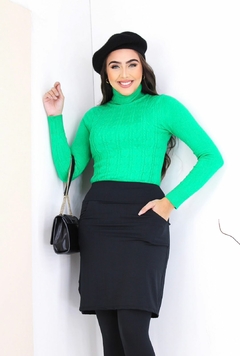 Saia Reta Calça Comprida Preta Juliana Fitness Evangélica - comprar online