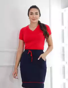 Short Saia Reta Marinho Priscila Plus Size Fitness Evangelica - comprar online