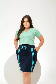 Short Saia Reta cor Preta Edvania Fitness Evangelica na internet