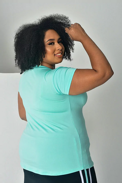 Blusa manga Curta gola V Bibi Plus Size - comprar online