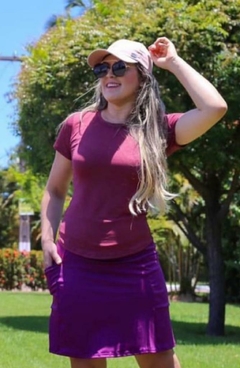 Short Saia Evasê cor Fucsia Edna