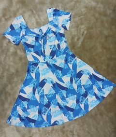 Vestido Short Praiano estampado Gislaine Praia Fitness