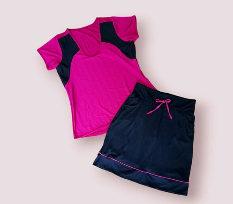 Blusa esportiva de Poliamida cor Rosa pink Hanna