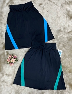 Short Saia Midi Trapezio cor Preta Helen Plus Size - comprar online