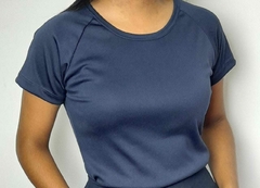 Blusa esportiva manga Curta Poliester gola Redonda Luna - Leidi LookFit