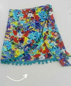 Saída de Praia Pareô de Poliamida estampa Vilma - comprar online
